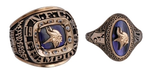 1974 Minnesota Vikings NFC Championship Salesmans Sample "His and Hers" Rings Pair